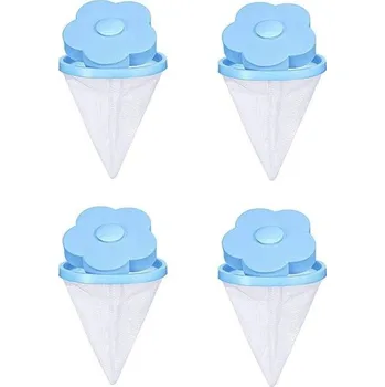 Prací koule Lapač vlasů a žmolků do pračky 4 ks světle modrá