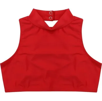 Dívčí tričko Dívčí crop top B1615 červená 8