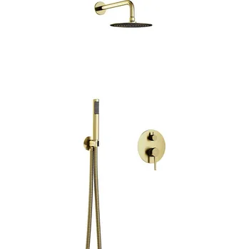 Sprchový set Besco Podomítkový sprchový komplet Decco II / Illusion II PSK BG Zlatá kartáčovaná