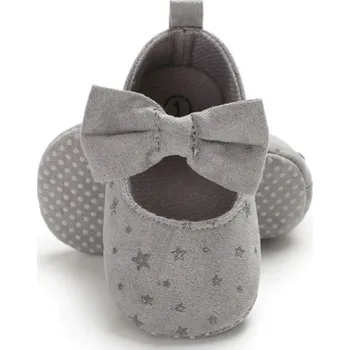 Dívčí obuv Dětské capáčky s hvězdičkami A1111 šedá 0-6 měsíců