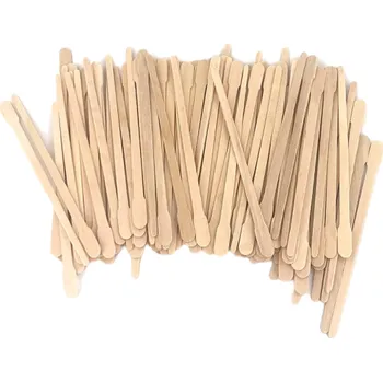 Epilátor Dřevěná voskovací tyčinka na depilaci Dřevěná špachtle na nanášení vosku Nástroj na jednorázové odstranění chloupků 100 ks