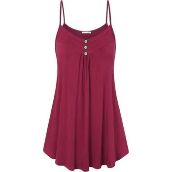 Dámské šaty Letní volné šaty na ramínka červená M