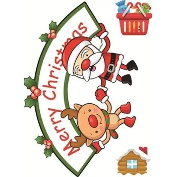 Vánoční dekorace Vánoční samolepka na okno 2