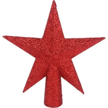 Vánoční dekorace Vánoční hvězda na stromeček C608 červená