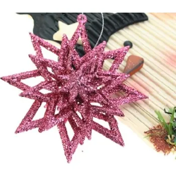 Vánoční dekorace Vánoční 3D hvězda růžová