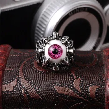 Šperk Prstýnek s okem D2454 tmavě růžová 9