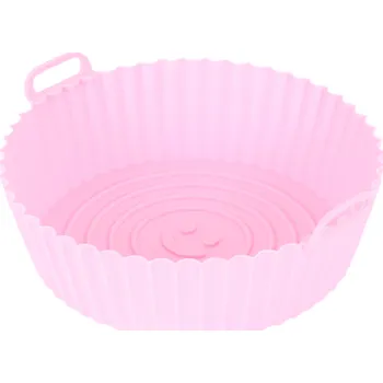 Příslušenství pro fritézu Silikonová kulatá forma do horkovzdušné fritézy 22 cm růžová