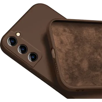 Pouzdro na mobilní telefon Silikonový ochranný kryt pro Samsung Galaxy A73 5G hnědá