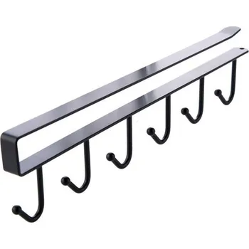 Stojan na víno Závěsný držák na kuchyňské potřeby černá