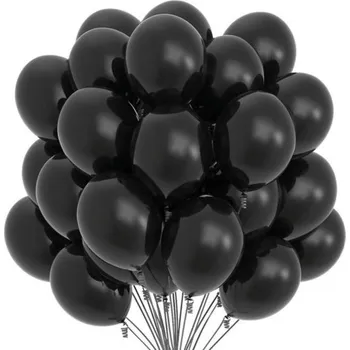 Balónek Narozeninové balónky 25 cm 30 ks černá