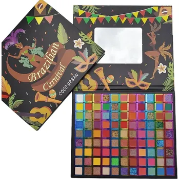 Oční stíny Paletka barevných očních stínů 99 barev Profesionální paletka se zrcátkem Třpytivé a matné stíny Vysoká pigmentace
