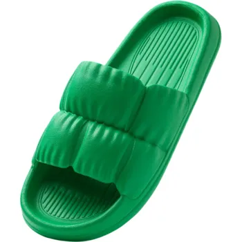 Dámské pantofle Dámské barevné pantofle s měkkou podrážkou Pohodlné domácí přezůvky Lehká obuv pro ženy Stylový design Měkký došlap Barevné varianty zelená 38-39