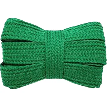 Tkaničky do bot Ploché široké tkaničky 2x100 cm Polyesterové barevné tkaničky do bot Módní doplněk Pro tenisky Boty Oblečení zelená