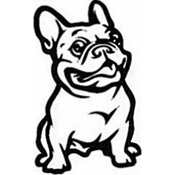 Samolepicí dekorace na vozidlo Samolepka na auto francouzský buldoček černá