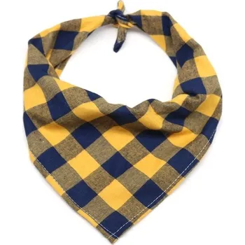 Obleček pro psa Kostkovaný šátek pro psy žlutá S
