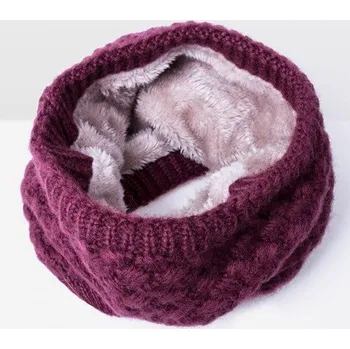 Šála Dětský vlněný nákrčník J3288 vínová