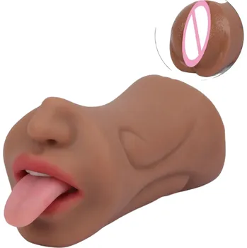 Vibrátor TPE pánský masturbátor 2v1 s realistickým tvarem vagíny a hlubokého hrdla pro intenzivní zážitky diskrétní balení