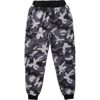 Pánské maskáčové tepláky A3114 šedá XL