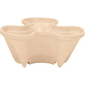 Vertikální květináč krémová