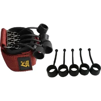 Silikonový posilovač prstů červený Fitness pomůcka pro posilování prstů Nástroj na posílení prstů Síla 60 lb