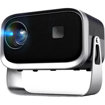 Projektor Mini LED projektor Přenosné domácí kino Kompaktní projektor s WiFi Domácí přehrávač Android 4K 360° rotace 17,5 x 15 x 10,5 cm