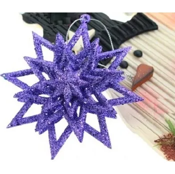 Vánoční dekorace Vánoční 3D hvězda fialová