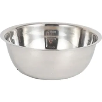 Nerezová kuchyňská miska s ryskami průměr 22 cm Objem 2050 ml Mísa na míchání a vaření Odměrná miska z nerezu Snadná údržba Kuchyňské náčiní