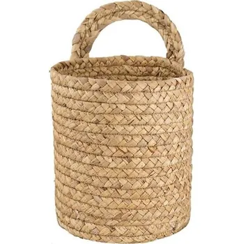 Pletený závěsný květináč světle hnědá S