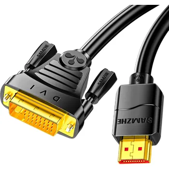 Redukce Adaptér HDMI samec na DVI samec 3 m Černý Obousměrný Kabel Full HD Stabilní přenos obrazu Propojení monitoru a grafické karty
