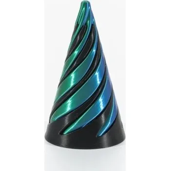 3D tištěná spirálová antistresová hračka 3,8 x 6,4 cm Designový kužel Ručně vyráběná dekorace Interaktivní hračka Originální dárek modrá