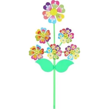 Zahradní dekorace Zahradní větrník s květinami