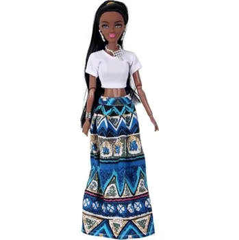 Panenka Exotická panenka 32 cm modrá