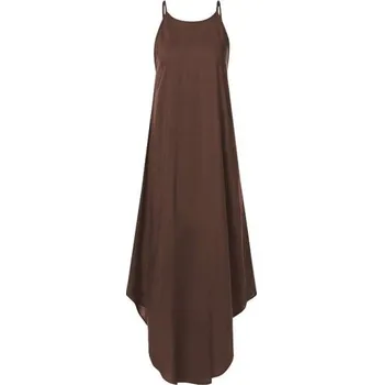 Dámské oblečení Volné šaty na ramínka hnědá XXL