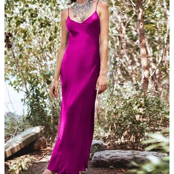 Dámské oblečení Dlouhé dámské šaty Kourtney fialová M