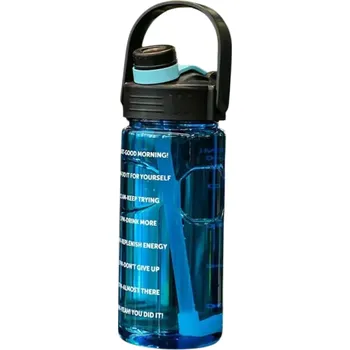 Láhev Velkokapacitní sportovní láhev na vodu 3 l s brčkem Ukazatel času Motivační fitness láhev BPA free Láhev na pití s rukojetí a popruhem