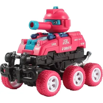 Dětská hračka Tank s vystřelováním červená