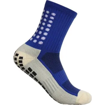 Pánské ponožky Fotbalové ponožky 38-45 EUR unisex sportovní protiskluzové prodyšné ponožky na běhání elastické ponožky do půlky lýtek modrá