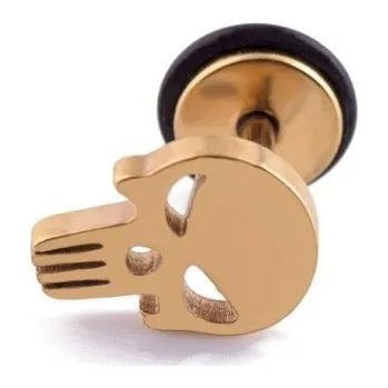 Náušnice Pecková náušnice lebka 6