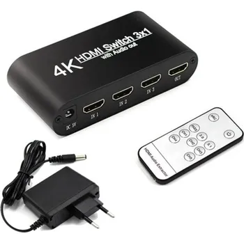 Redukce HDMI switch 3:1 s dálkovým ovladačem