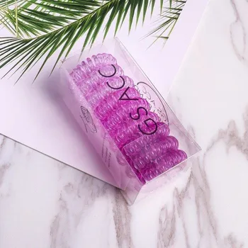 Gumičky do vlasů - 9 ks fialová