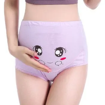 Dámské oblečení Těhotenské kalhotky nad bříško fialová S