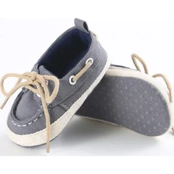 Dívčí obuv Dětské plátěné capáčky A466 šedá 12-18 měsíců