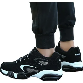 Pánské tenisky Pánské a chlapecké sportovní boty Sportovní boty s protiskluzovou podrážkou Pánské tenisky na sport Prodyšné černo-bílá 45