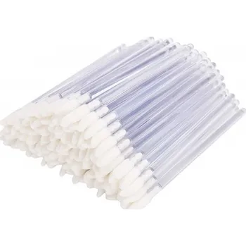 Kosmetický štětec Sada aplikátorů na rty a řasy 50 ks P3310 transparentní