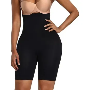 Opasek na cvičení Dámské tvarovací šortky s vysokým pasem Zeštíhlující bezešvé spodní prádlo Modelující kompresní kraťasy Tenké stahovací kalhotky pod šaty černá M