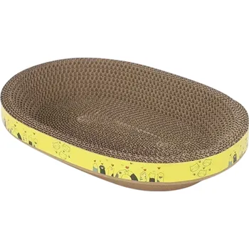 Hračka pro kočku Kartonový kočičí pelíšek z vlnitého papíru Multifunkční škrabadlo pro brousící drápky Pohodlné ležení pro kočky Rozměry 40 x 28 x 8 cm