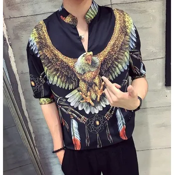 Pánská košile Pánská košile s orlem černá S