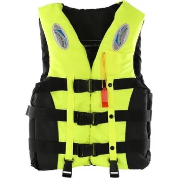 Plovací vesta Záchranná vesta s píšťalkou žlutá S