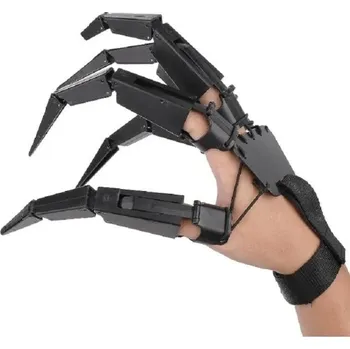 Karnevalová maska Strašidelné falešné prsty na levou ruku Halloweenský kostým Černé ohýbací nasazovací drápy Plastové odolné nástavce na prsty levé ruky Halloweenská rekvizita 19,2 x 3,2 x 14 cm