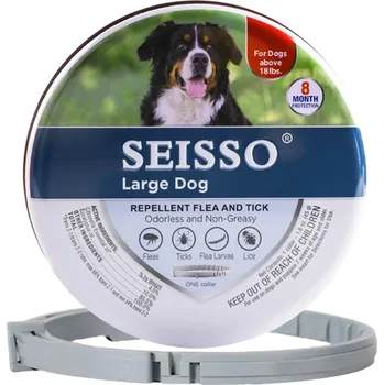 Obojek pro psa Obojek pro psy proti parazitům Antiparazitní ochrana Nastavitelný obojek pro psy Obojek proti klíšťatům a blechám v obalu 70 cm